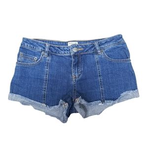 RVCA Denim Stretch Cut Off Short Shorts Size 27